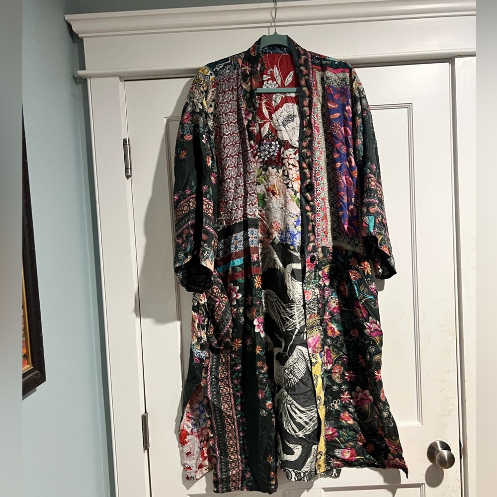 Johnny Was Janice Gabrielle Kim Reversible Silk Kimono - NWT - Sz. L - Picture 13 of 16
